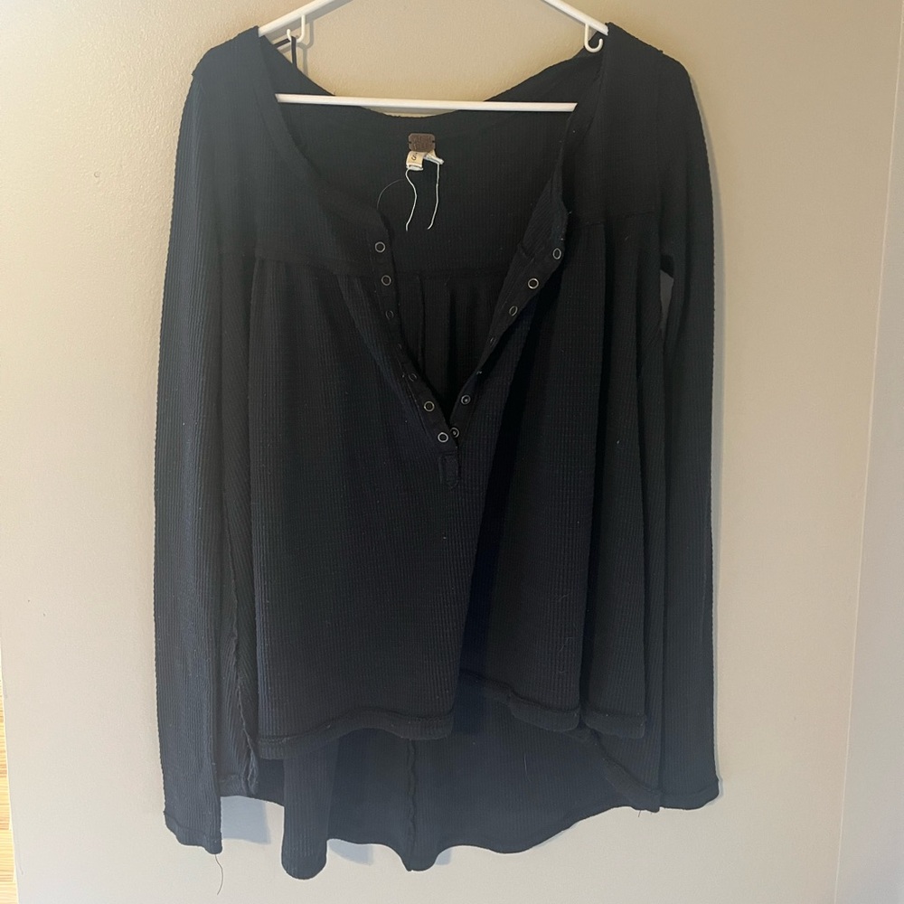 Free people small waffle tunic Henley